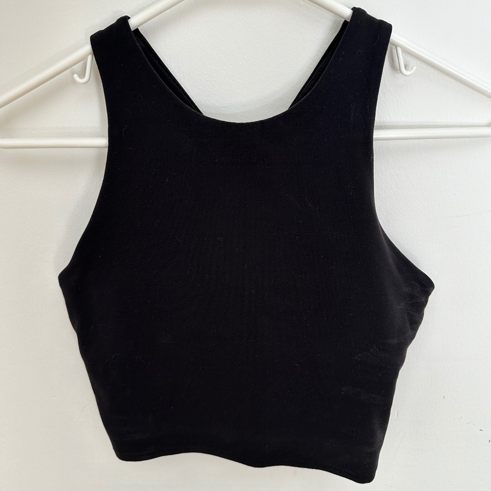 Athleta Conscious Crop Bra A-C Black XS